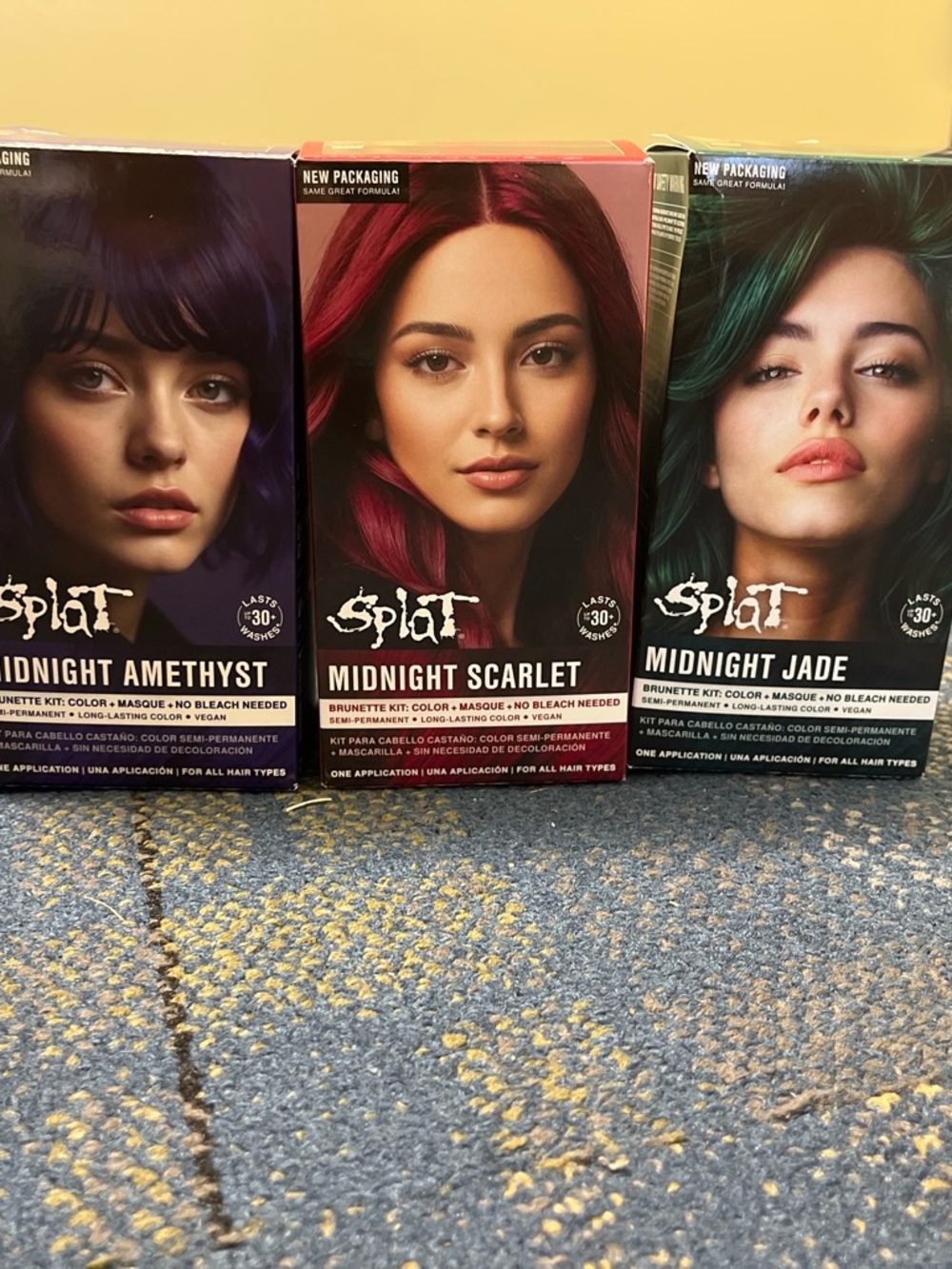 Splat Hair Dye Midnight Amethyst, Scarlet, Jade Bundle
